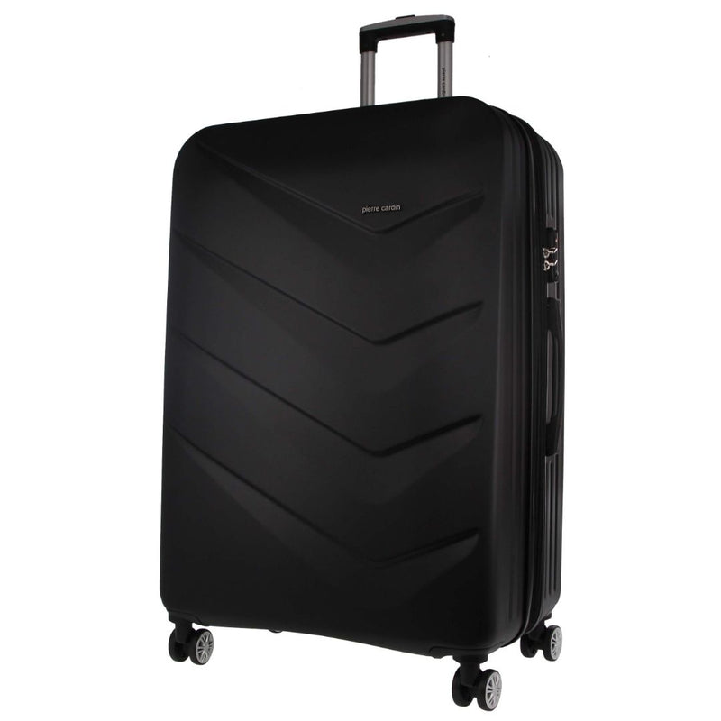 Pierre Cardin Hard Shell 4 Wheel - 3-Piece Luggage Set - Black