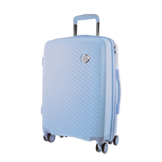 Pierre Cardin Hard Shell 4 Wheel Suitcase - Medium - Blue