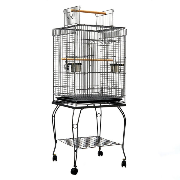 i.Pet Bird Cage with Perch - Large - Black