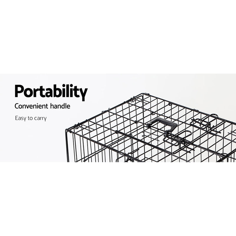 i.Pet 24inch Foldable Pet Cage - Black