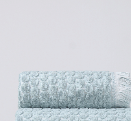 Pure Zone Palmer Circles Bath Towel - Dusty Jade (Blue) - 70x140cm