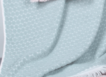 Pure Zone Palmer Circles Hand Towel - Dusty Jade/Blue - 40x70cm
