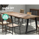 2x Coffee Dining Table w/ Legs Steel Industrial Vintage Bench Metal Trapezoid 710MM