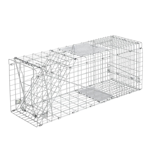 Animal Trap Cage 94 x 34 x 36cm  - Silver