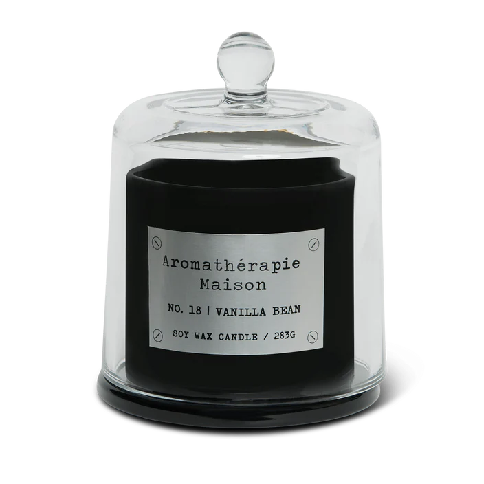 Le Desire Aromatherapie Maison Candle With Glass Dome Lid & Timber Wick - Vanilla Bean - 283gr