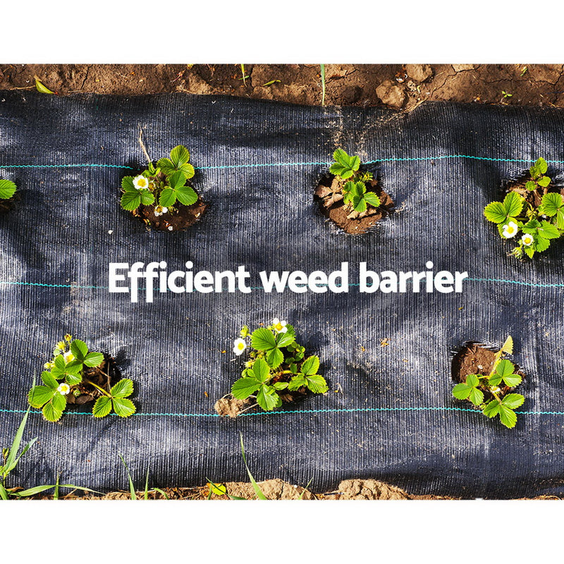 0.915x 200m Weedmat Weed Control Mat Matting Woven Fabric Plants