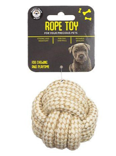 Dog Ball Natural Rope Toy - 9cm