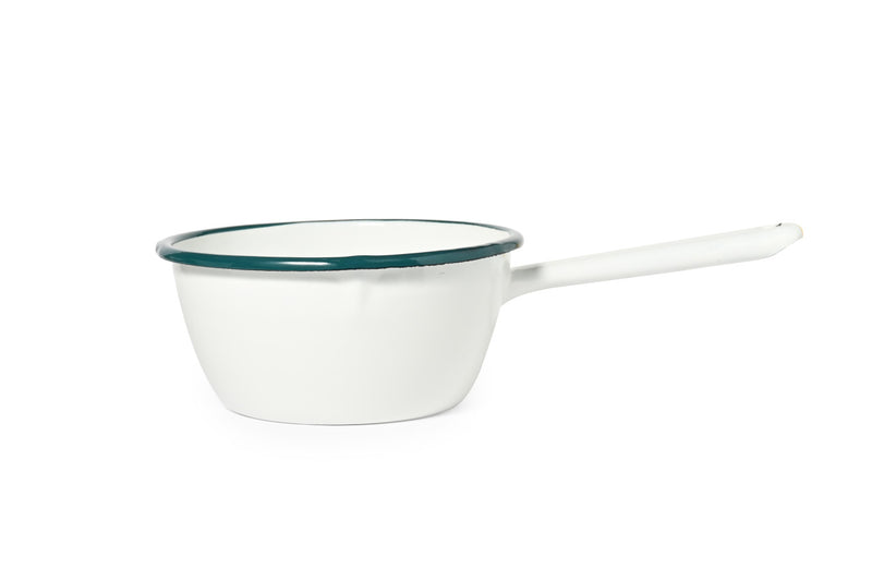 St. Clare White Enamel Milk Pan - 16cm