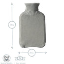 Hot Water Bottle Cover - Knitted - Grey