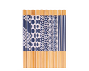 D.Line Bamboo Chopsticks Blue & White - Set of 5