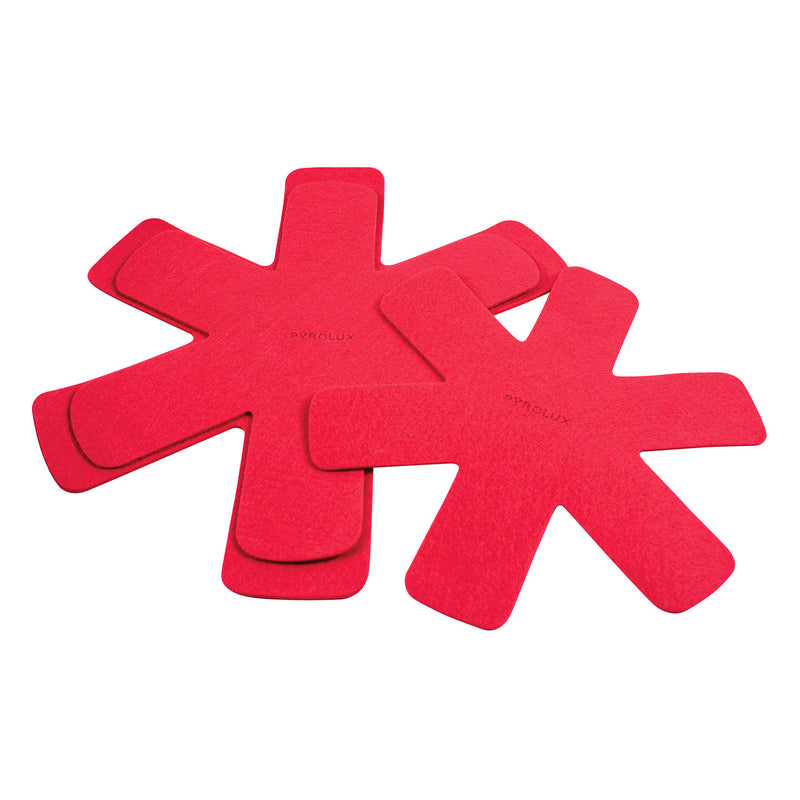 Pyrolux Pan Protectors - Red - Set of 3