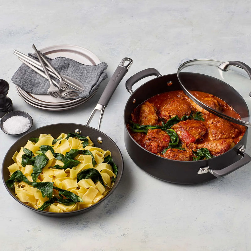 Anolon Endurance+ Nonstick Induction French Skillet 26cm and Covered Casserole 26cm/5.2L
