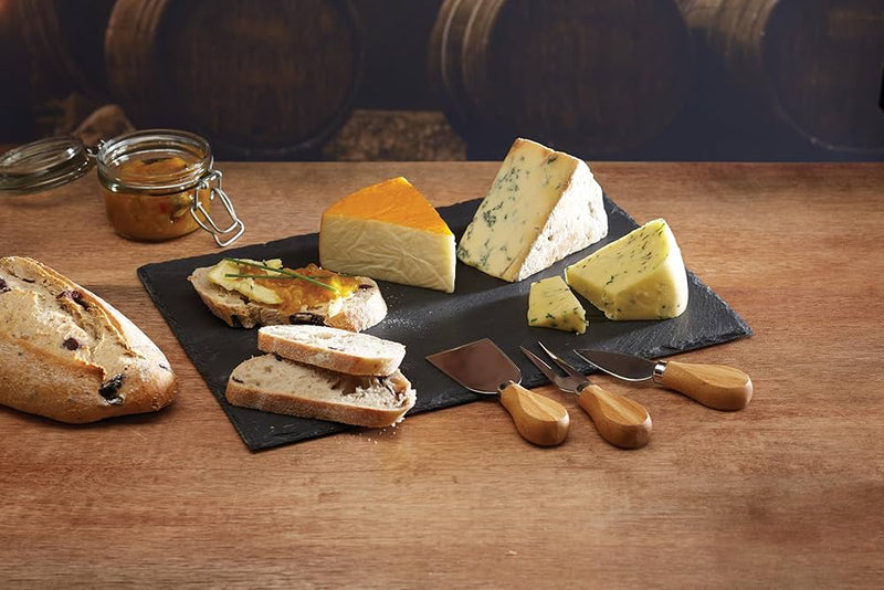 Artesa Slate Cheese Platter Set 35x25cm
