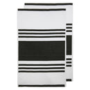 Ladelle Lennox Black Kitchen Towels - Set of 2 - 50x70cm