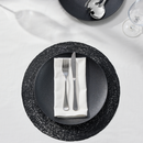 Maxwell & Williams Table Accents Lace Metallic Round Placemat 38cm - Black