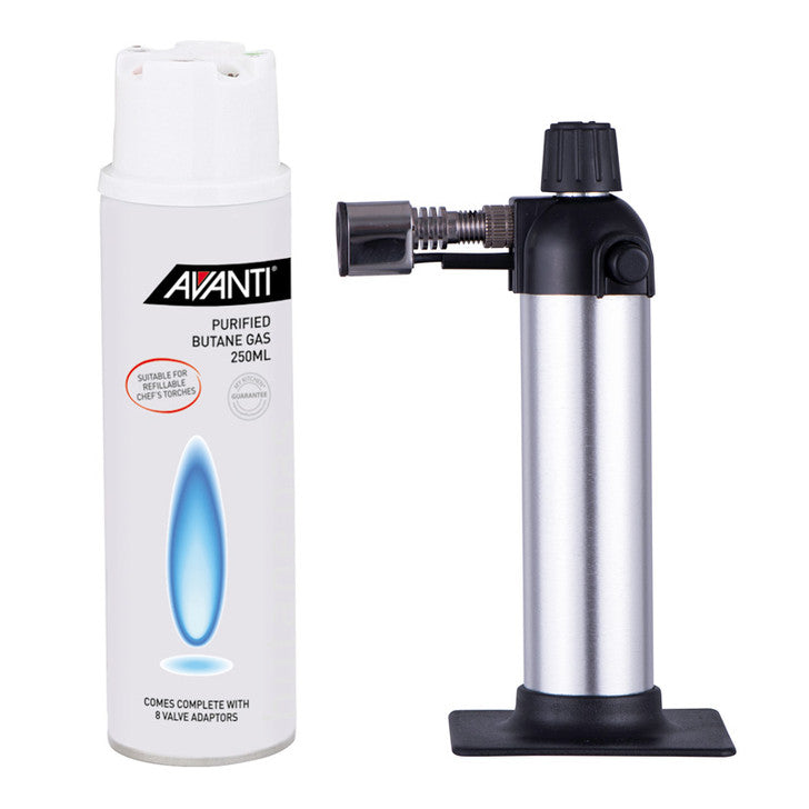 Avanti Cook's Torch With Gas Set