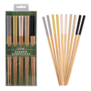 D.Line Bamboo Chopsticks - Set of 5 - Assorted Colours pack