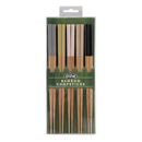 D.Line Bamboo Chopsticks - Set of 5 - Assorted Colours pack