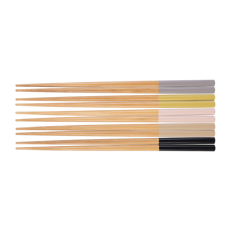 D.Line Bamboo Chopsticks - Set of 5 - Assorted Colours pack