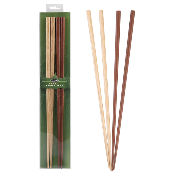 D.Line Wood Cooking Chopsticks 30cm Light & Dark - Set of 2