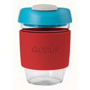 Avanti Glass GoCup - Red/Aqua/Grey - 296ml/10oz