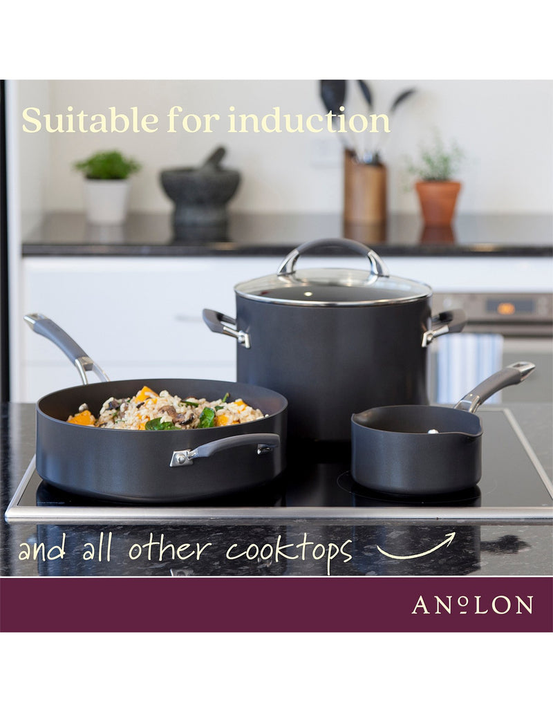 Anolon Endurance+ Nonstick Induction 24cm/7.6L Stockpot Bonus Pasta Insert