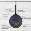 Evolv Pre-Seasoned Carbon Steel Crêpe/Roti Pan - 28cm