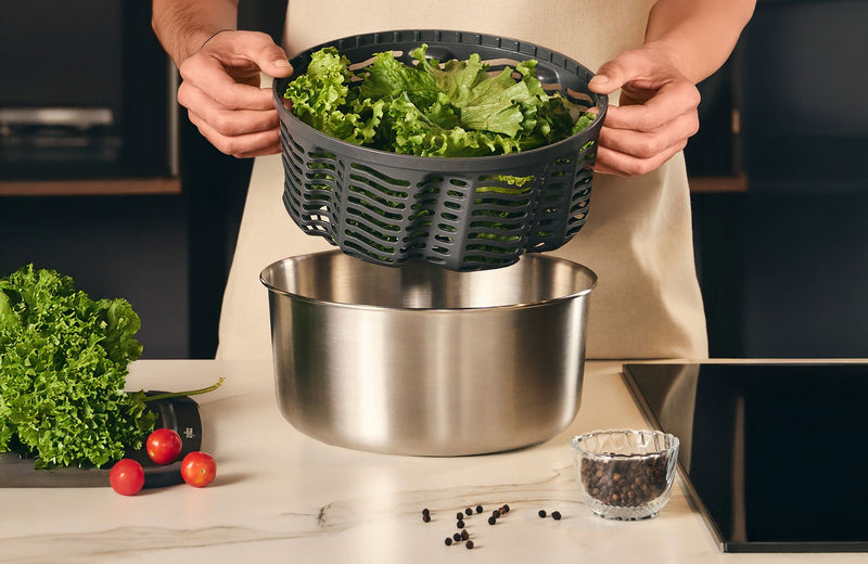 Zyliss Easy Spin Salad Spinner - Stainless Steel