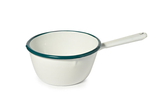 St. Clare White Enamel Milk Pan - 16cm