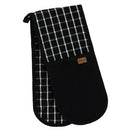 Ladelle Hemingway Black Double Oven Mitt - 18x85cm