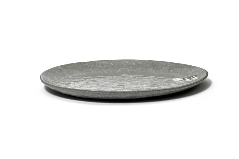 St. Clare  Round Plate Reactive Grey/Blue - 35x30cm