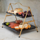 Artesa Slate Serving Stand 2 Tier 39.3x26x34.5cm
