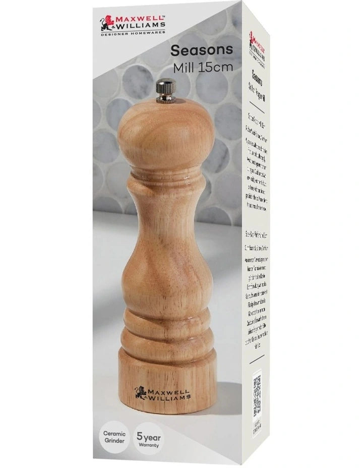 Maxwell & Williams Seasons Salt/Pepper Mill 15cm - Natural - Gift Boxed