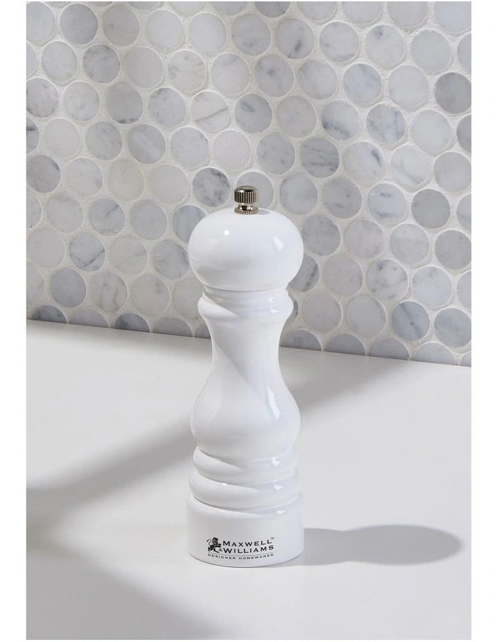 Maxwell & Williams Seasons Salt/Pepper Mill 15cm - White - Gift Boxed