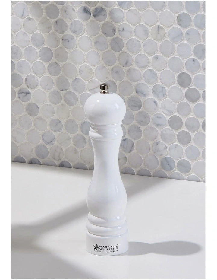 Maxwell & Williams Seasons Salt/Pepper Mill 21cm - White - Gift Boxed