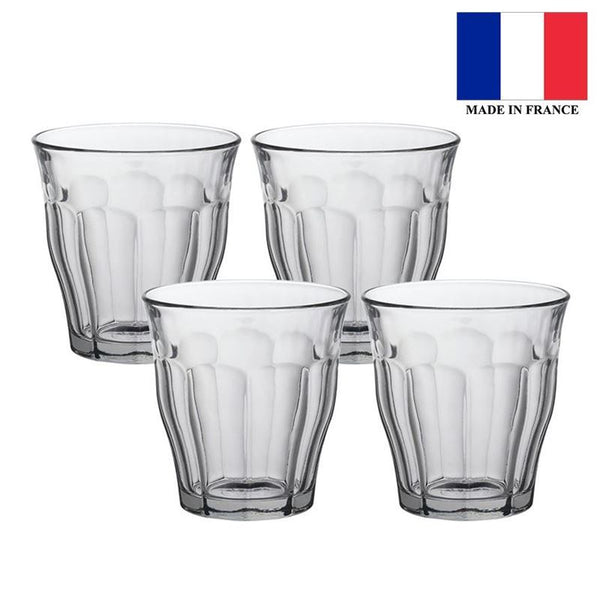 Duralex Picardie Clear Tumblers - Flared - 200ml - Set of 4 (Made in France)