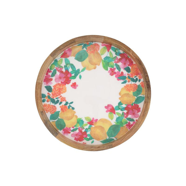 Maxwell & Williams Carpi Round Serving Tray Wood Enamel - 40x5cm