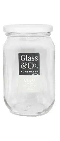 Glass Co. Cleo Round Large Glass Jar - 700ml