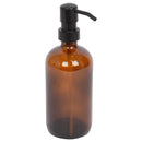 Glass Soap Dispenser 22cm - Amber