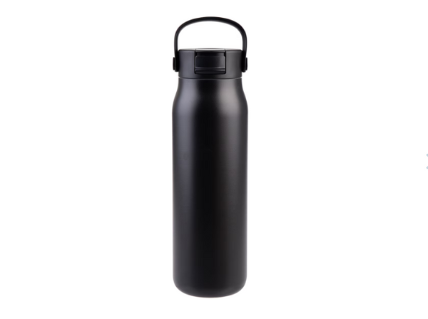 Oasis Ceramic Lined Stainless Steel Double Wall Insulated Sorrento Sipper Bottle 900ml - Black