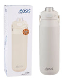 Oasis Ceramic Stainless Steel Triple Wall Insulated Moda Drink Bottle 1Lt - Alabaster