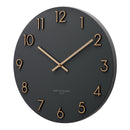 KATELYN Charcoal Metal Wall Clock Grey - 60cm