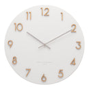 KATELYN Charcoal Metal Wall Clock White - 60cm