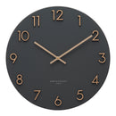 KATELYN Charcoal Metal Wall Clock Grey - 40cm