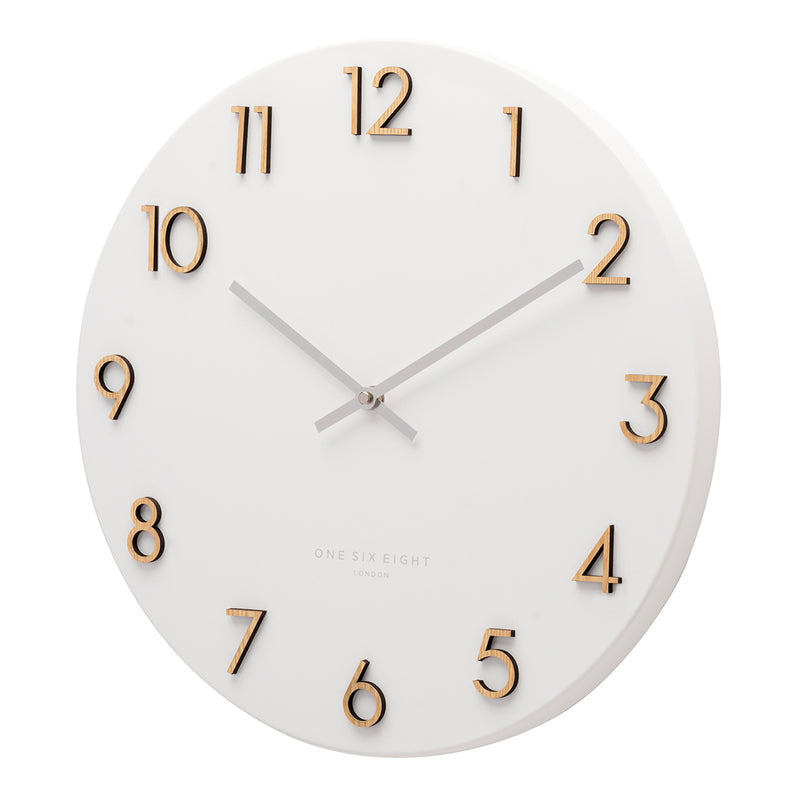 KATELYN White Metal Wall Clock White - 40cm