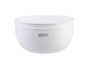 Oasis Stainless Steel Double Wall Salad Bowl With Lid 2.8L - White