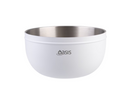 Oasis Stainless Steel Double Wall Salad Bowl With Lid 2.8L - White