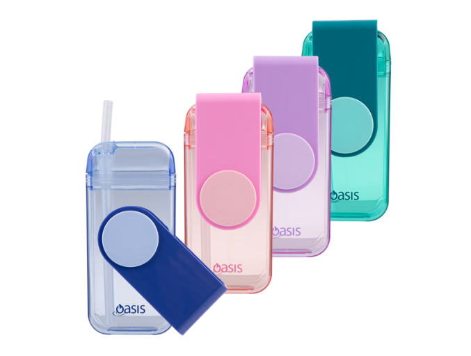 Oasis Kid's Tritan Juice Box With Straw 300ml - Green