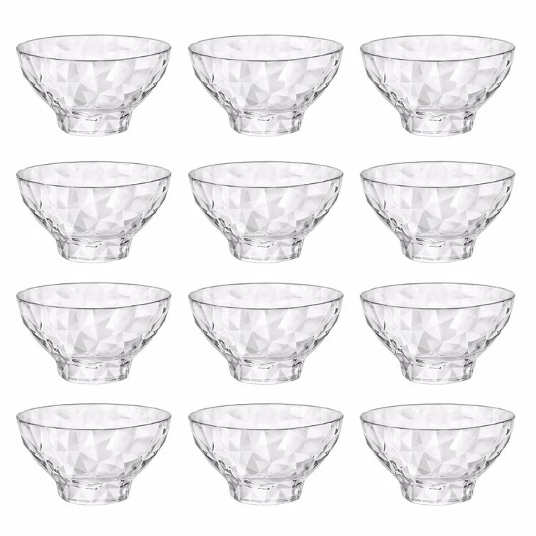 Bormioli Rocco Diamond Dessert-Sundae Bowls 225ml - Set of 12 (Made in Italy)