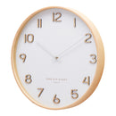 WALLACE White Metal Wall Clock White - 41cm